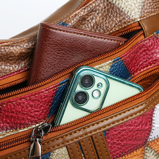 Womens Fashionable Multi-Layer Crossbody Bag