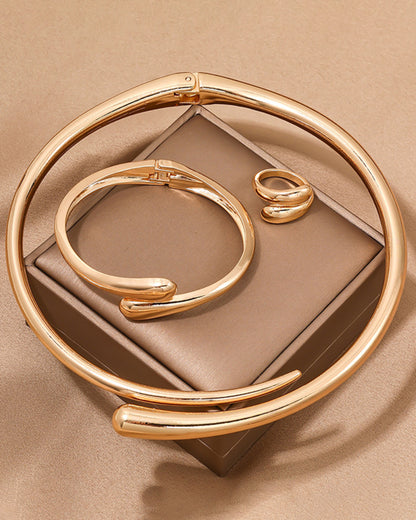 Women’s Geometric Jewelry Set – 3 Pieces
