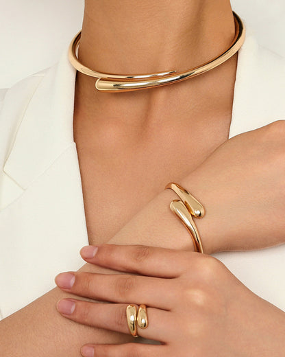 Women’s Geometric Jewelry Set – 3 Pieces