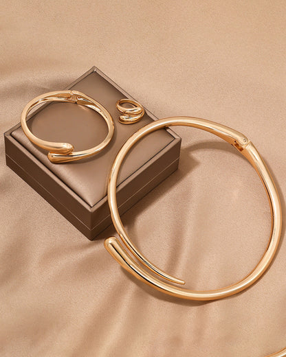 Women’s Geometric Jewelry Set – 3 Pieces