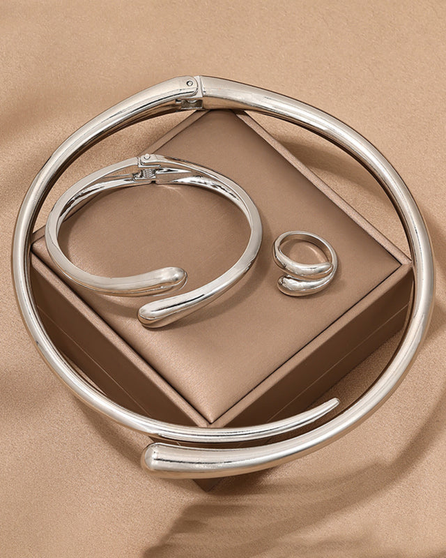 Women’s Geometric Jewelry Set – 3 Pieces