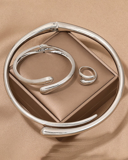 Women’s Geometric Jewelry Set – 3 Pieces